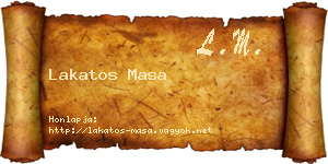 Lakatos Masa névjegykártya